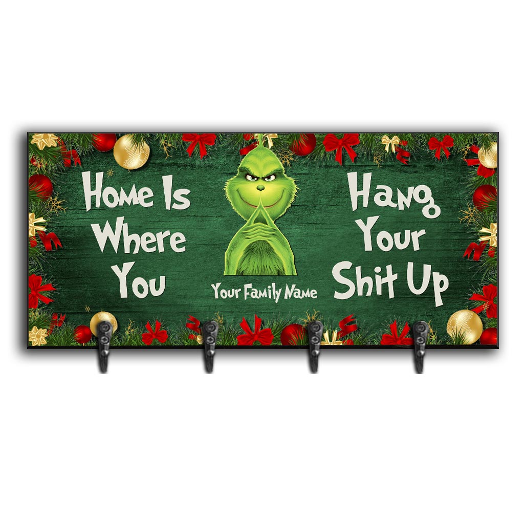 Home Is Where You Hang - Personalized Stole Christmas Key Rack