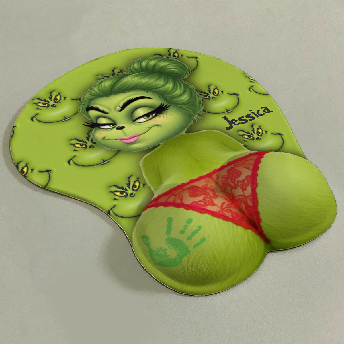 Green Creature Christmas Movie - Personalized Stole Christmas 3D Mouse Pad