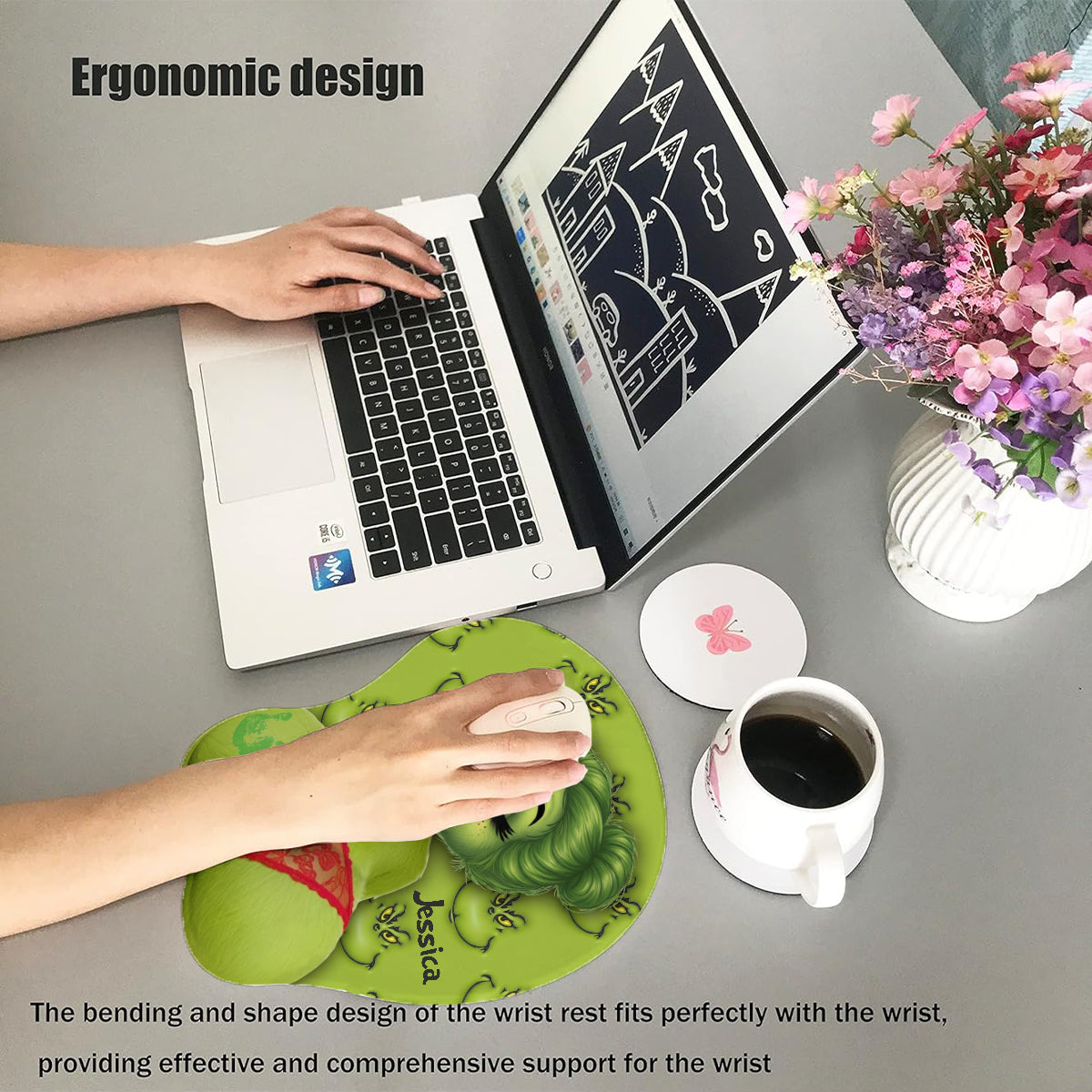 Green Creature Christmas Movie - Personalized Stole Christmas 3D Mouse Pad