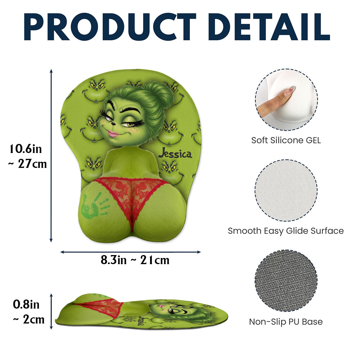 Green Creature Christmas Movie - Personalized Stole Christmas 3D Mouse Pad