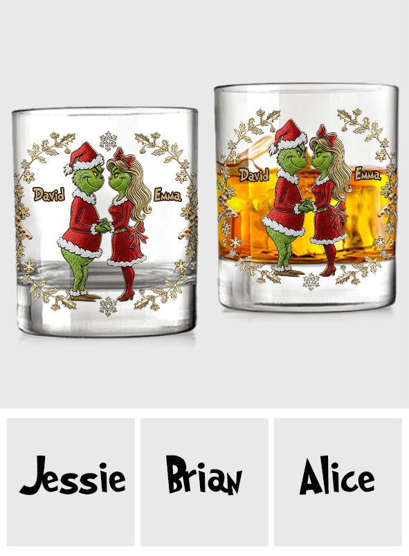 I Love You - Personalized Stole Christmas Whiskey Glass