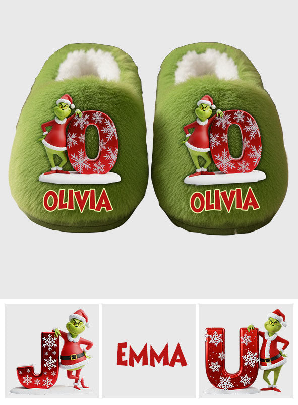 Merry Christmas - Personalized Stole Christmas Slippers