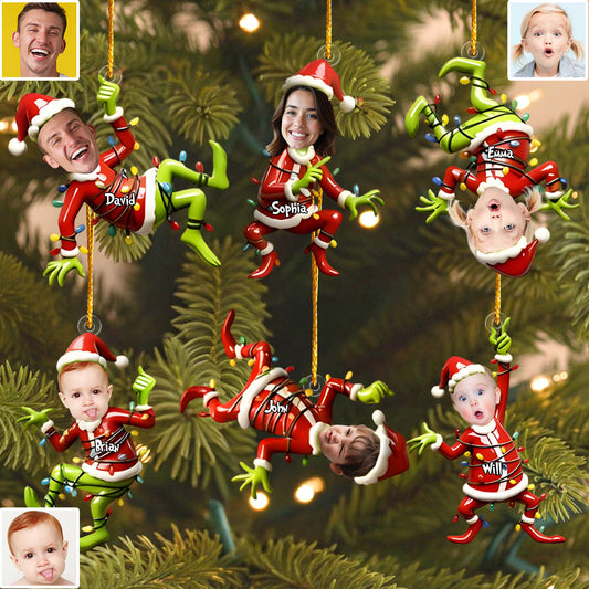 Our Family - Personalized Stole Christmas Transparent Ornament