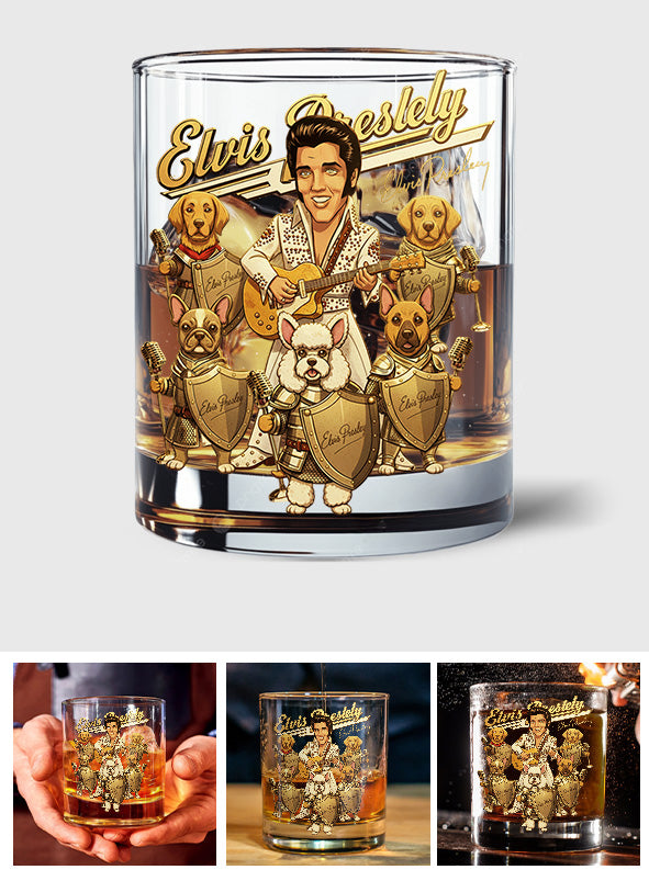 Verre à whisky Hound Dog Legend - Roi du Rock and Roll