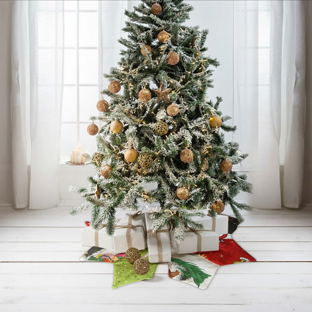 Green Mischief Christmas - Personalized Stole Christmas Shaped Tree Skirt