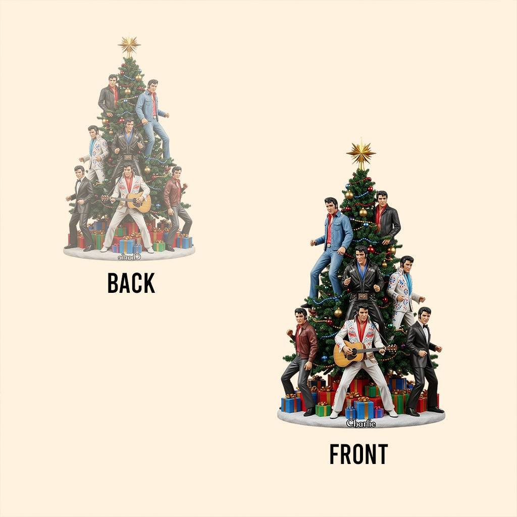 Merry Christmas - Personalized King of Rock and Roll Custom Shaped Acrylic Plaque