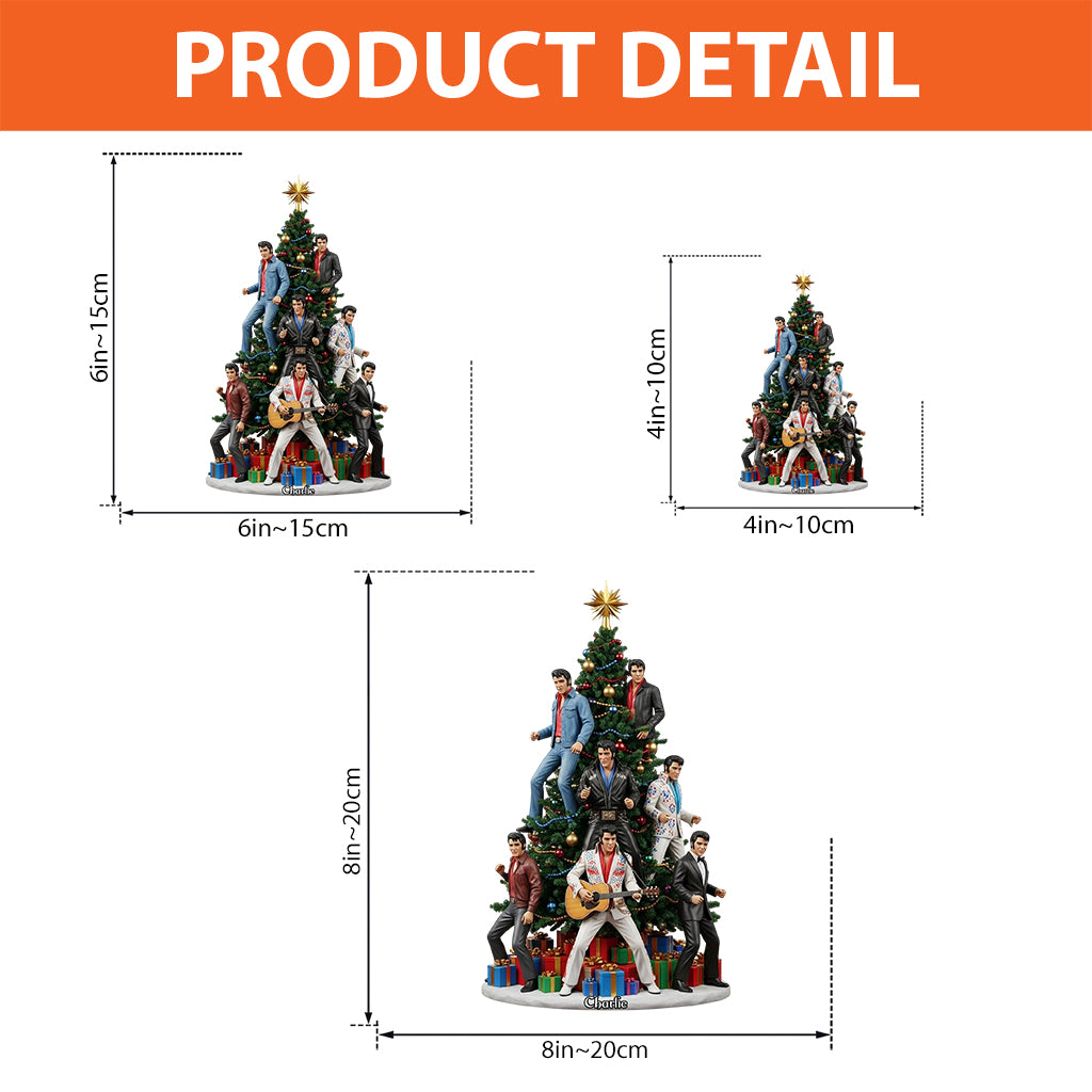 Merry Christmas - Personalized King of Rock and Roll Custom Shaped Acrylic Plaque