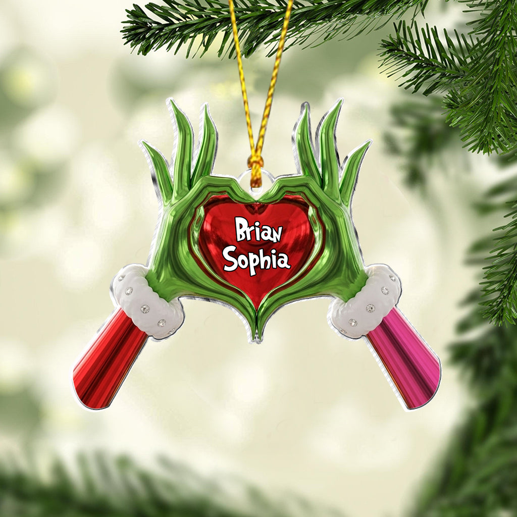 Merry Grinchmas Couple - Personalized Stole Christmas Ornament