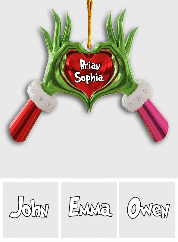 Merry Grinchmas Couple - Personalized Stole Christmas Ornament
