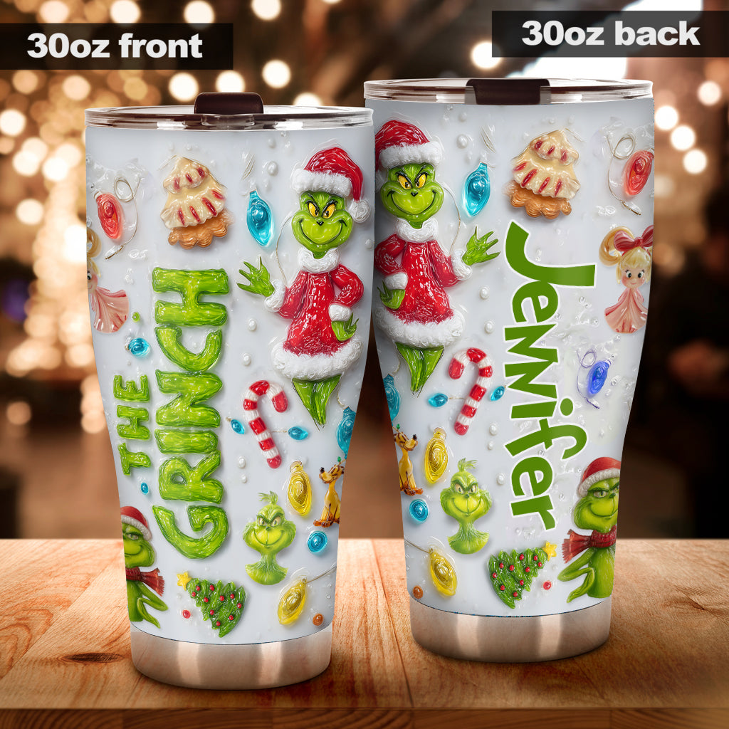 Merry Greenmas - Personalized Stole Christmas Tumbler