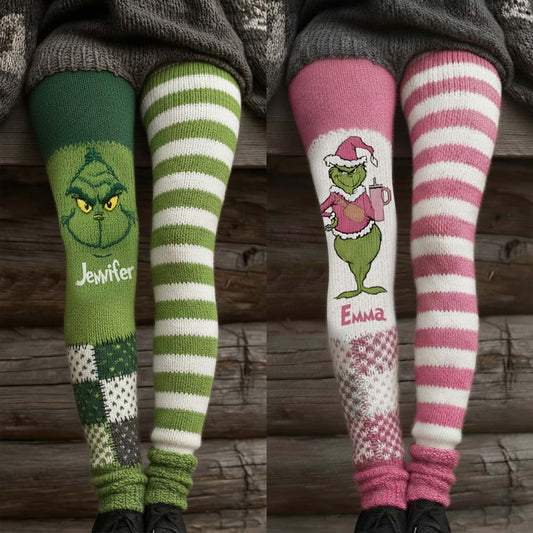 Merry Grinchmas - Personalized Stole Christmas Leggings