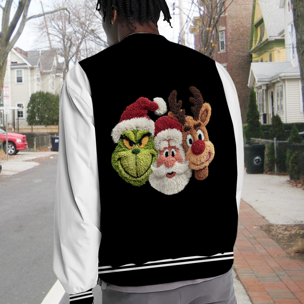 Merry Christmas - Personalized Stole Christmas Varsity Jacket