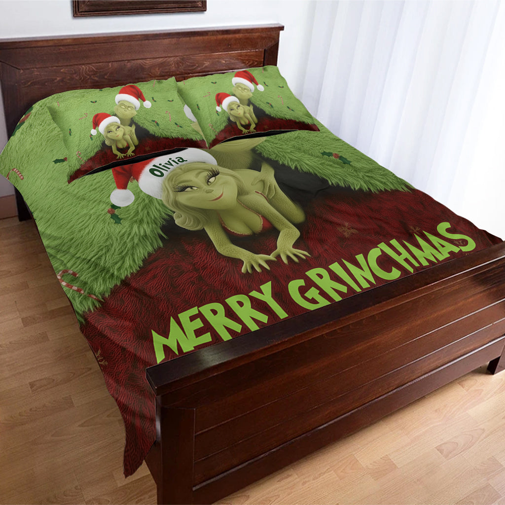 Favorite Thing To Do This Grinchmas - Personalized Stole Christmas Bedding Set