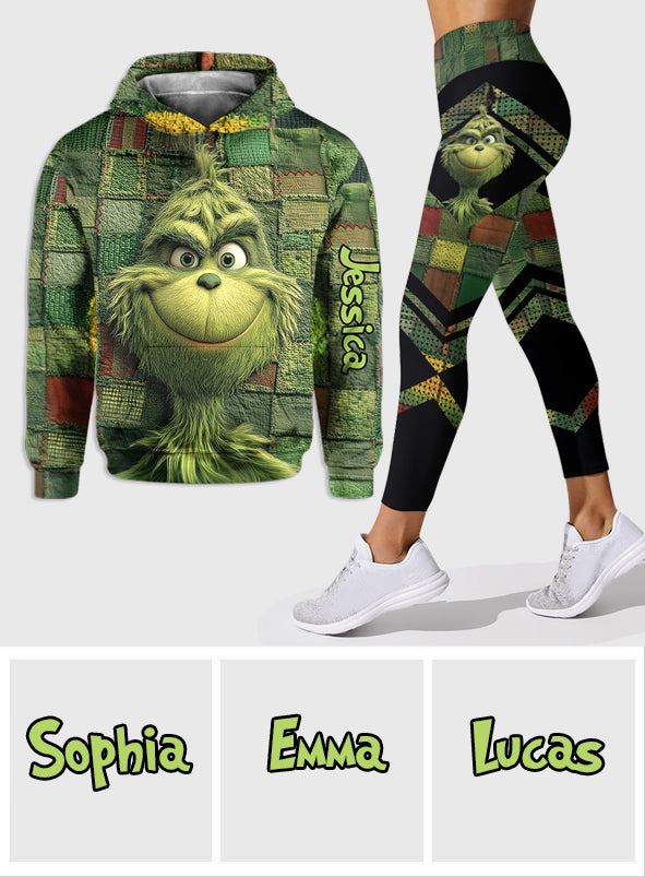 Green Christmas - Personalized Stole Christmas Hoodie and Leggings