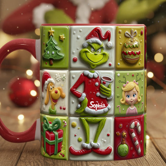 The Green Mischief - Personalized Stole Christmas Accent Mug