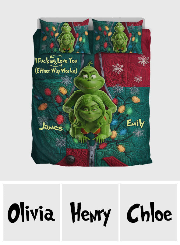 I Love You - Personalized Stole Christmas Bedding Set