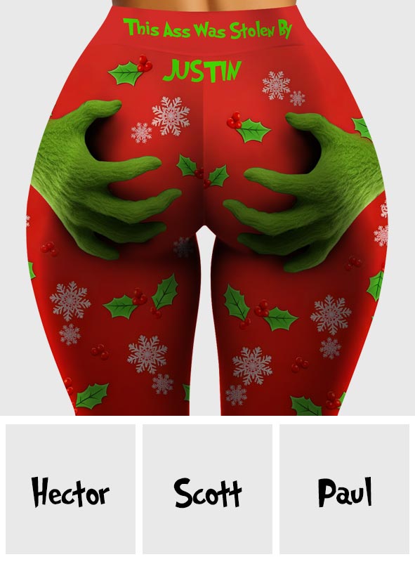 This Was Stolen By - Personalized Stole Christmas Leggings