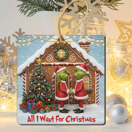 All I Want For Christmas Is You - Personalized Stole Christmas Lenticular Ornament