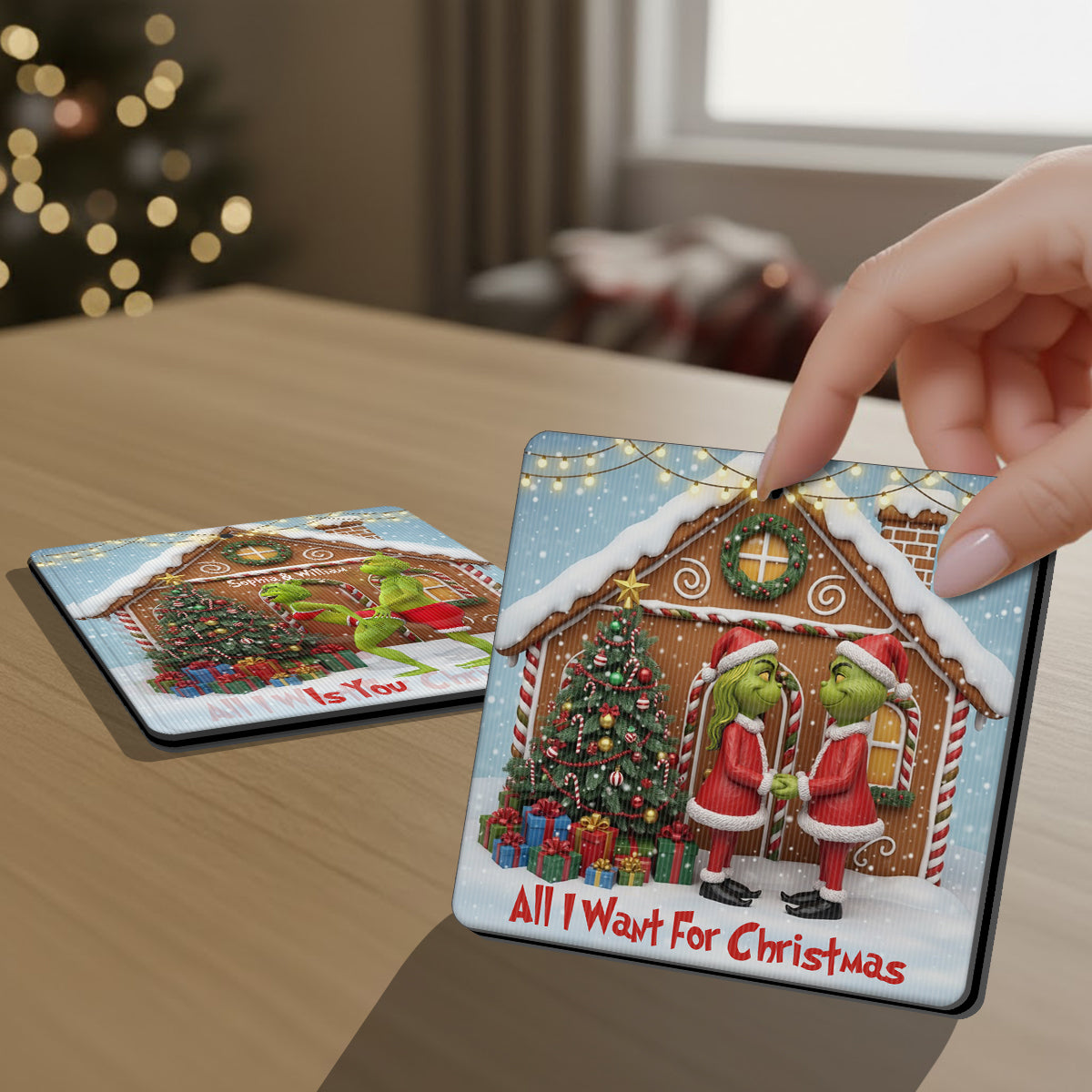 All I Want For Christmas Is You - Personalized Stole Christmas Lenticular Ornament