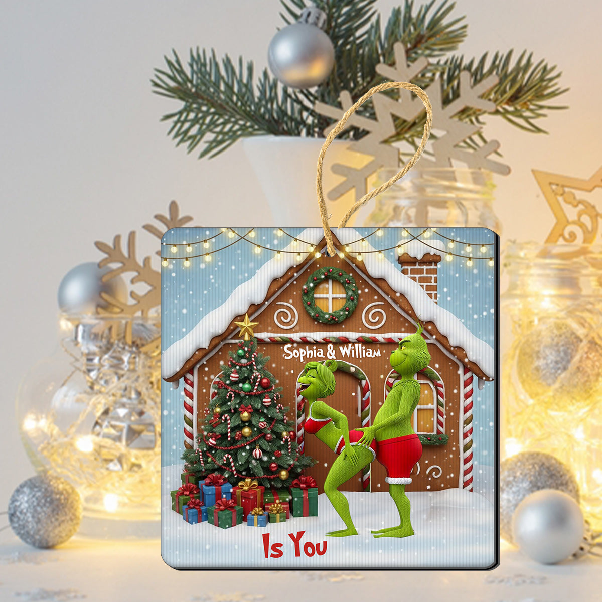 All I Want For Christmas Is You - Personalized Stole Christmas Lenticular Ornament