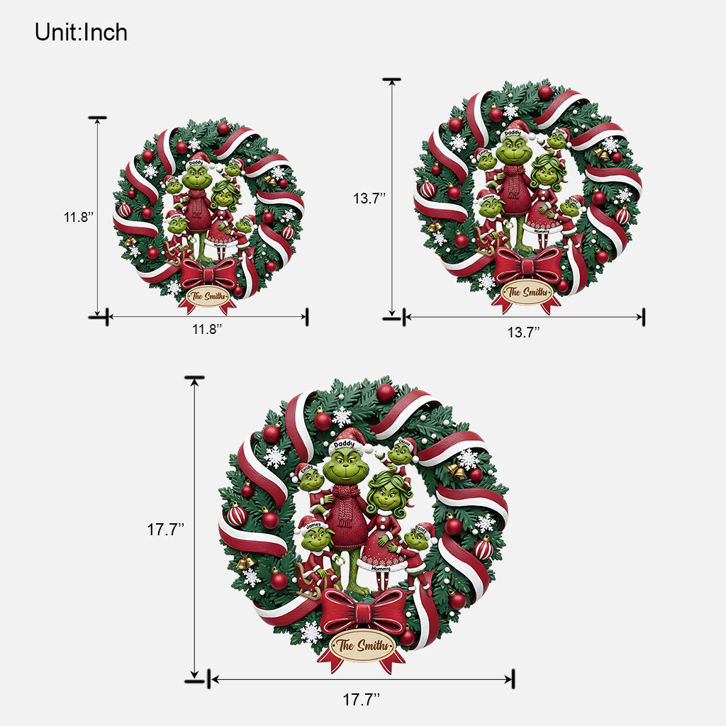 Funny Green Family - Personalized Stole Christmas Custom Shaped Wood Sign