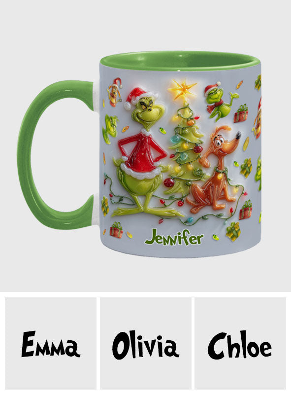 Merry Greenmas - Personalized Stole Christmas Accent Mug