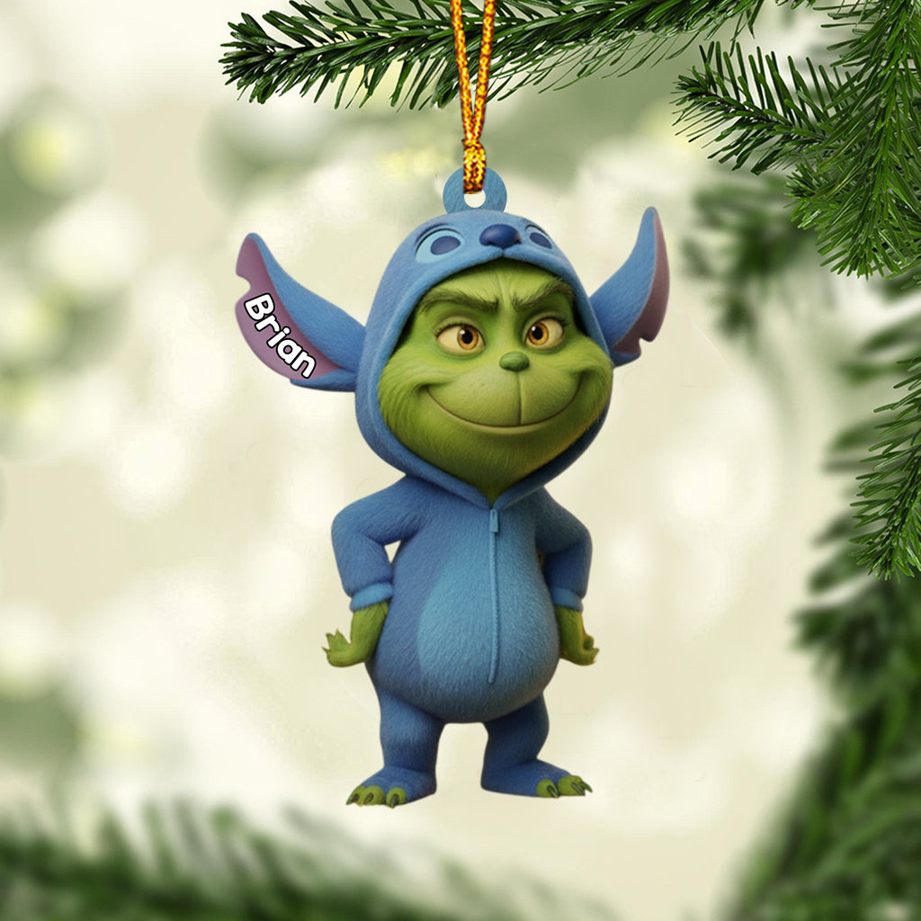 Merry Christmas Blue And Green Friends - Personalized Stole Christmas Ornament