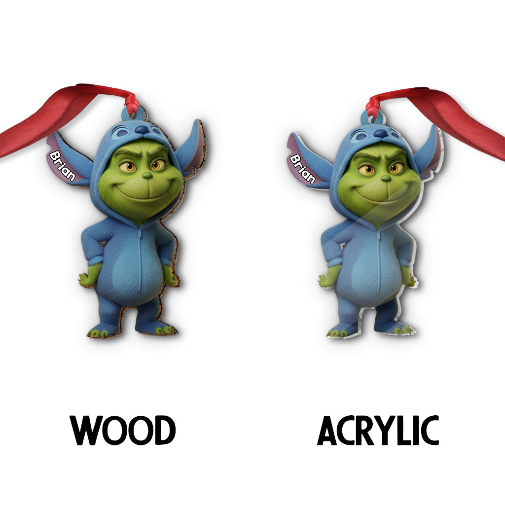 Merry Christmas Blue And Green Friends - Personalized Stole Christmas Ornament