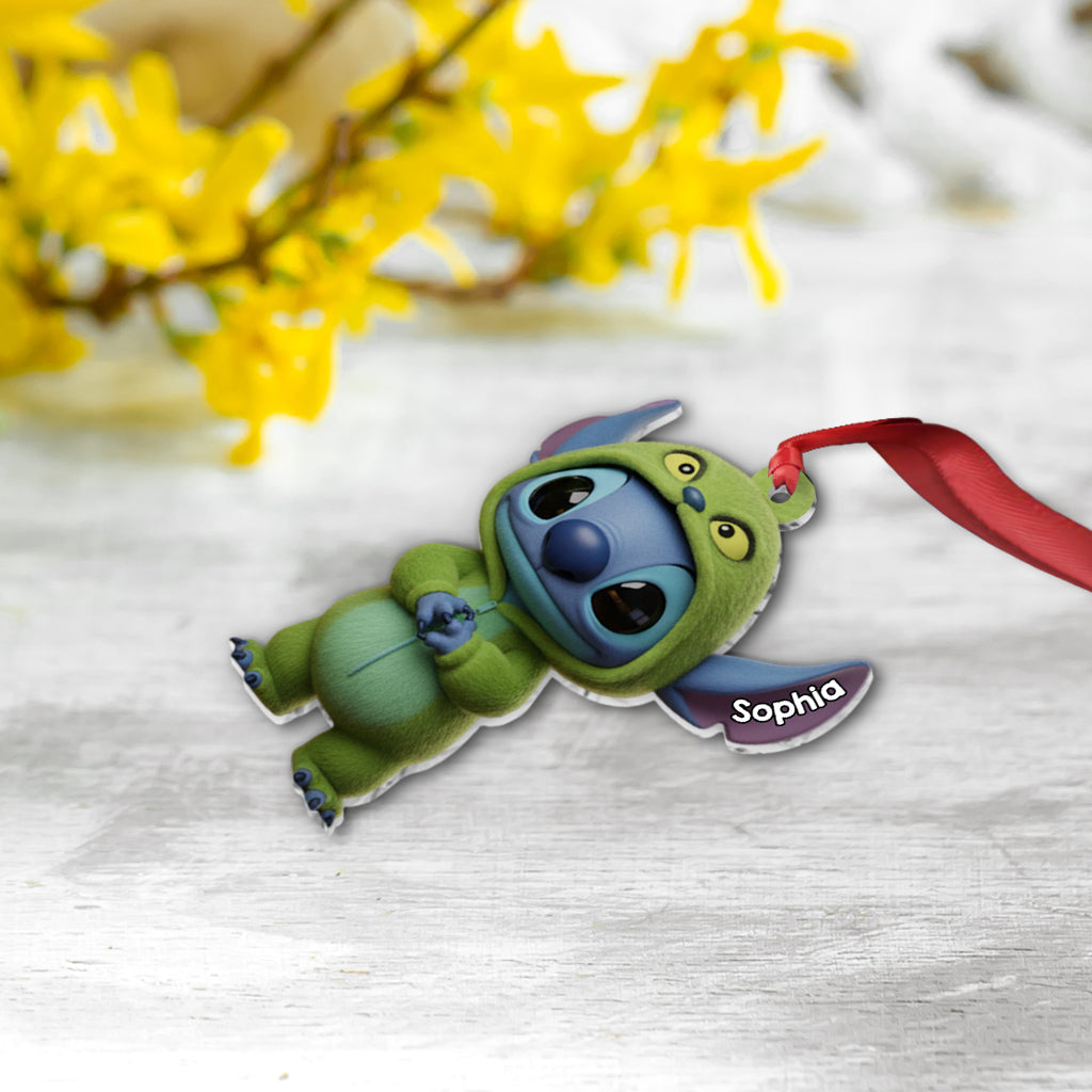 Merry Christmas Blue And Green Friends - Personalized Stole Christmas Ornament