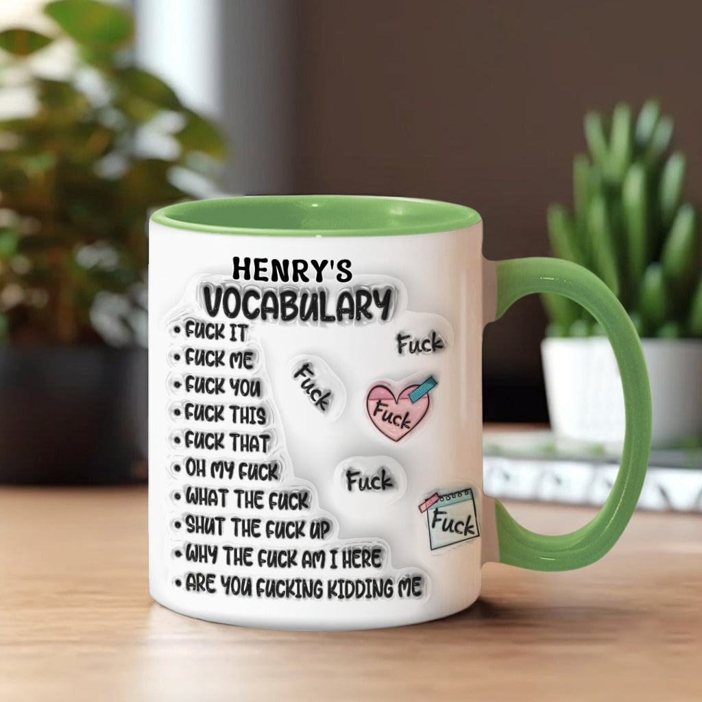My Vocabulary - Personalized Stole Christmas Accent Mug