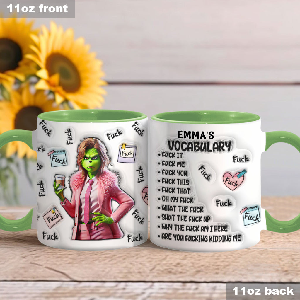 My Vocabulary - Personalized Stole Christmas Accent Mug