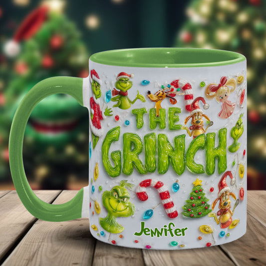 Merry Greenmas - Personalized Stole Christmas Accent Mug