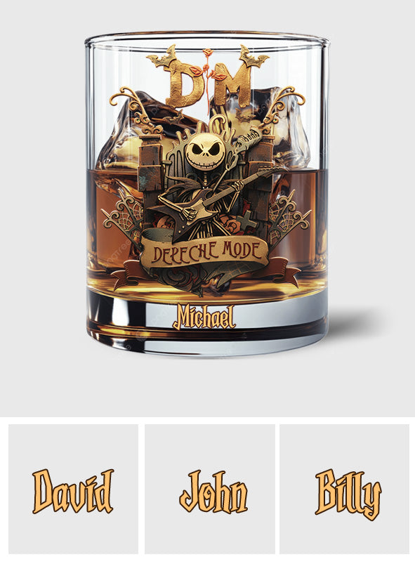 Verre à whisky personnalisé Jack Skellington Depeche Mode - Roi du Rock and Roll