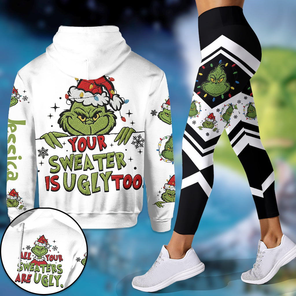 Your Sweater Is Ugly Too - Personalized Stole Christmas Hoodie and Leggings