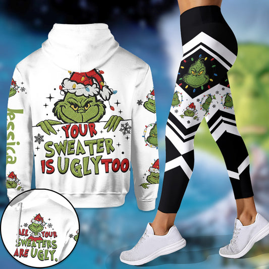 Your Sweater Is Ugly Too - Personalized Stole Christmas Hoodie and Leggings