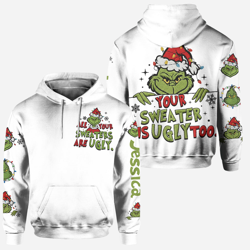 Your Sweater Is Ugly Too - Personalized Stole Christmas Hoodie and Leggings