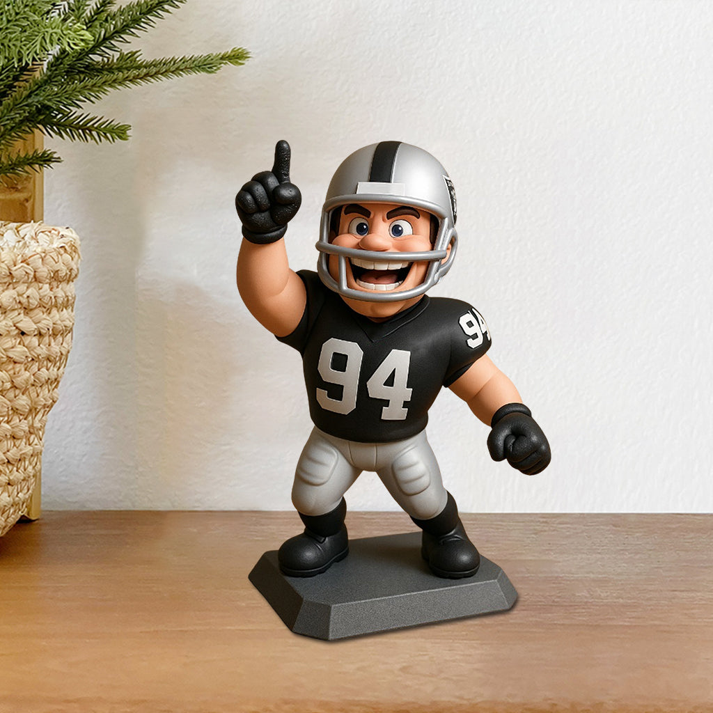 Funny Gift Cartoonish Exaggerated Mascot Style - Personalized American Football Custom Shaped Acrylic Plaque