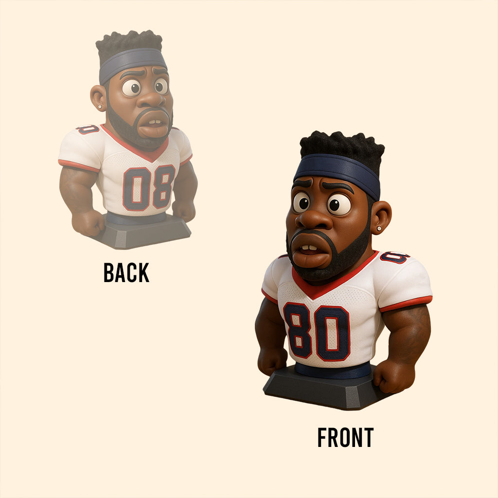 Funny Gift Cartoonish Exaggerated Mascot Style - Personalized American Football Custom Shaped Acrylic Plaque