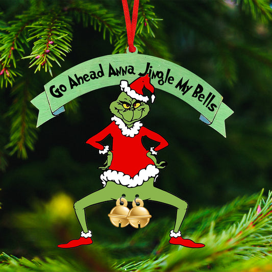 Jingle My Bells - Personalized Stole Christmas Ornament With Charm