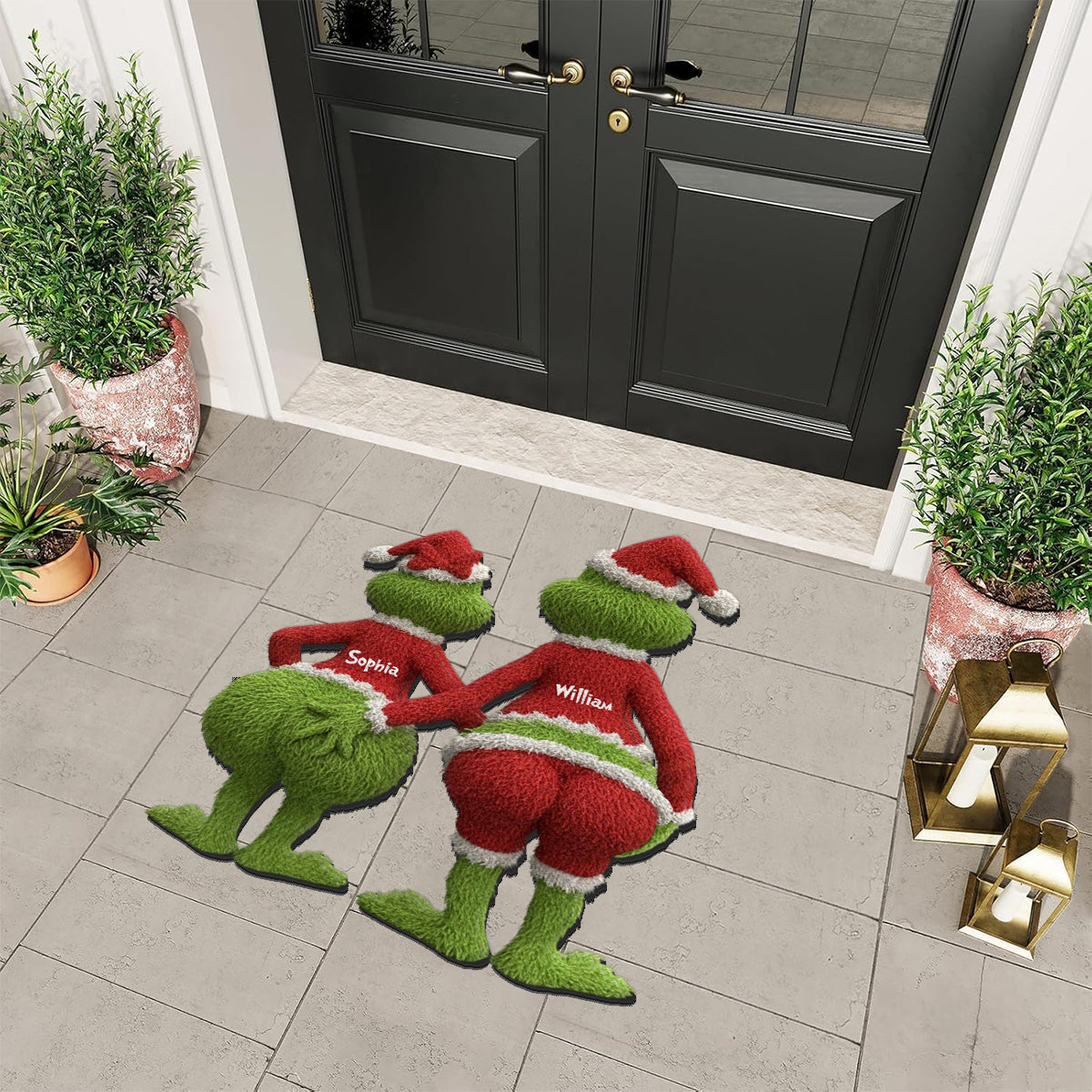 Christmas Movie Green Creature - Personalized Stole Christmas Non-Slip Tufted Rug