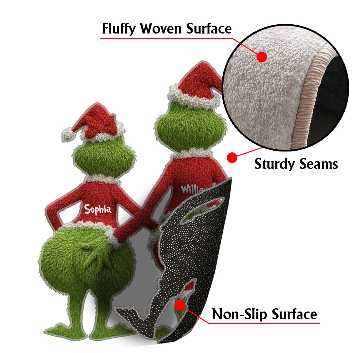 Christmas Movie Green Creature - Personalized Stole Christmas Non-Slip Tufted Rug
