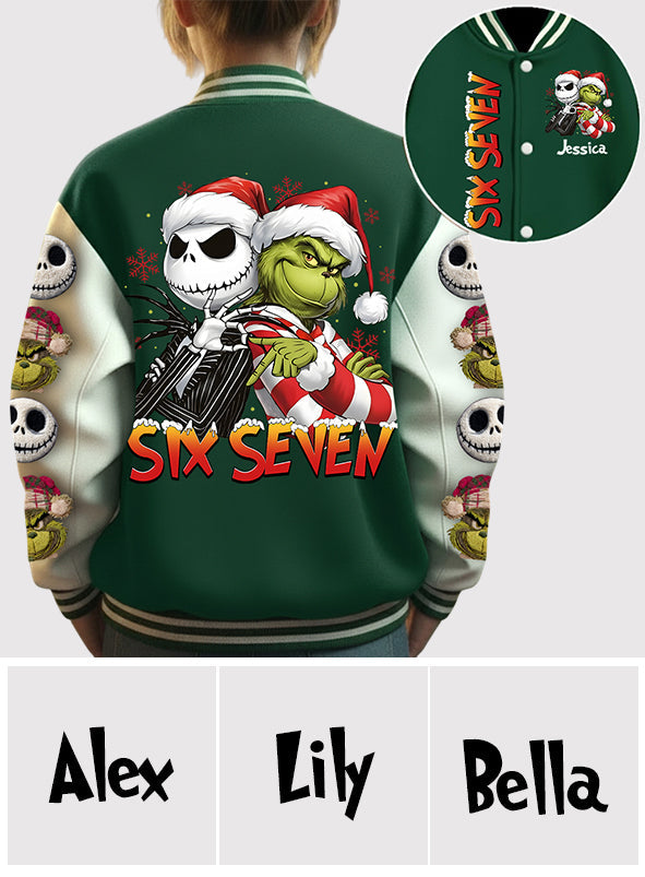 Six Seven - Personalized Stole Christmas Varsity Jacket
