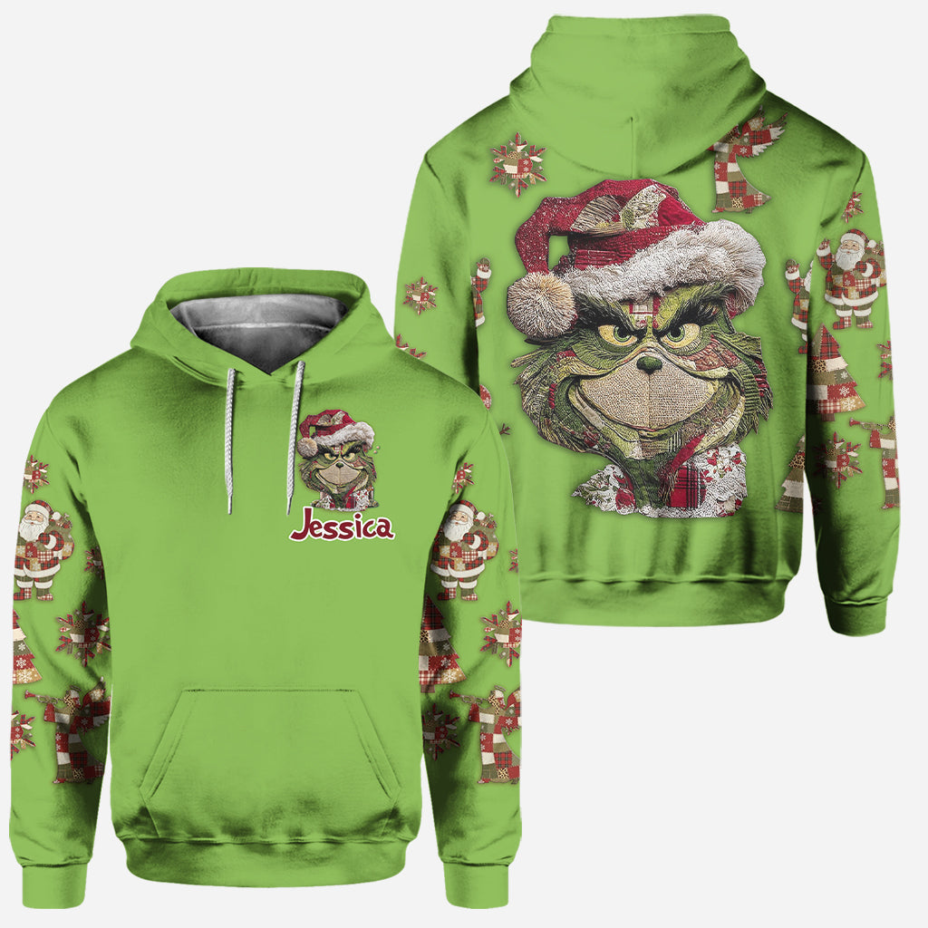 Green Patch - Personalized Stole Christmas Hoodie and Leggings