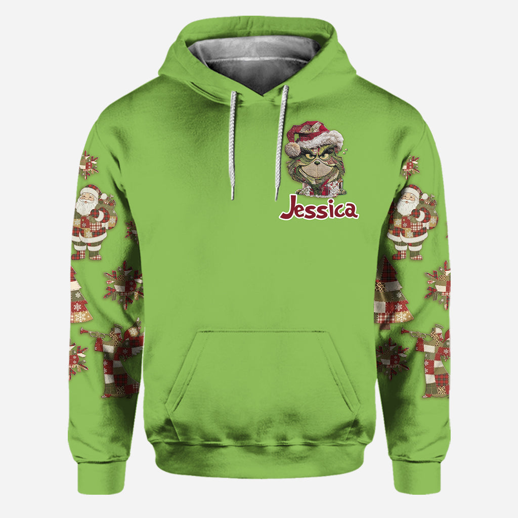 Green Patch - Personalized Stole Christmas Hoodie and Leggings