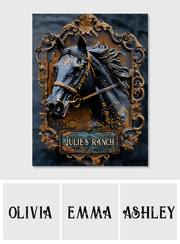 Beautiful Horse - Personalized Horse Rectangle Metal Sign
