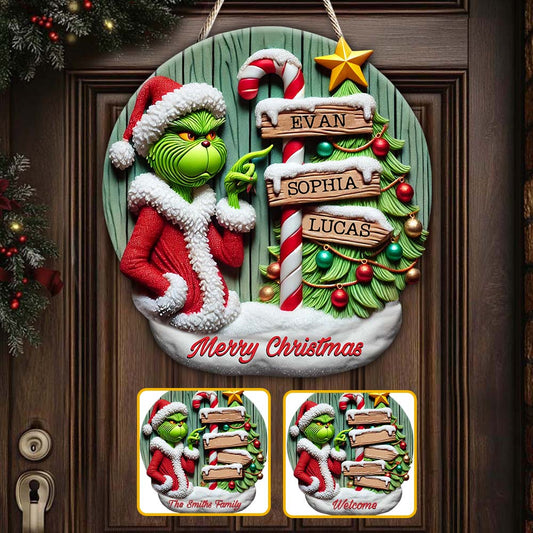Merry Christmas - Personalized Stole Christmas Custom Shaped Wood Sign