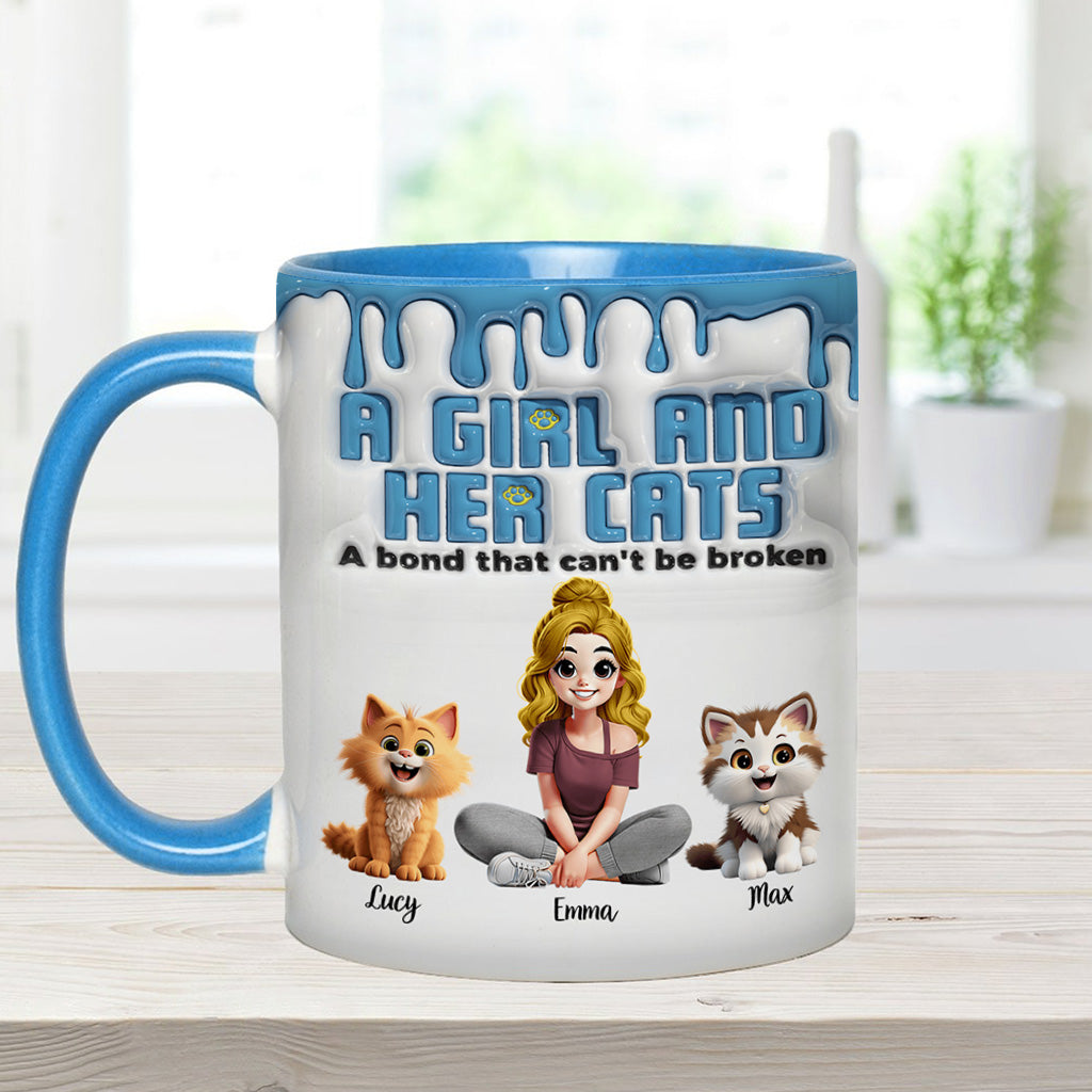 Moi et mes chats : un lien indéfectible - Mug personnalisé à motif chat