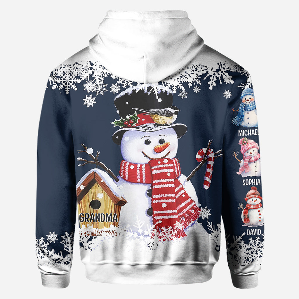 T-shirt personnalisé « Grand-mère Bonhomme de Neige »