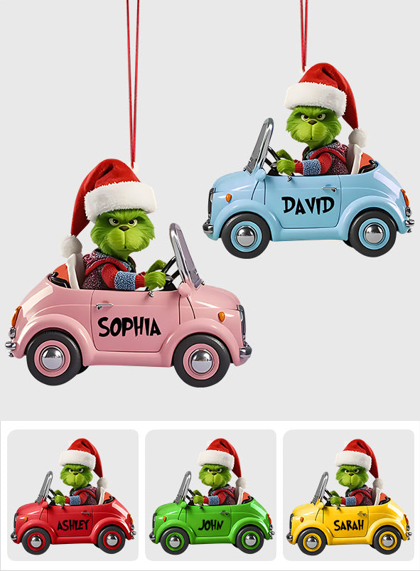 En voiture - Ornement de Noël étole personnalisé