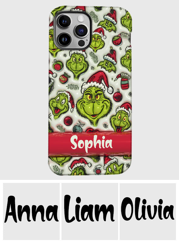 Green Character - Personalized Stole Christmas Full Print Phone Case